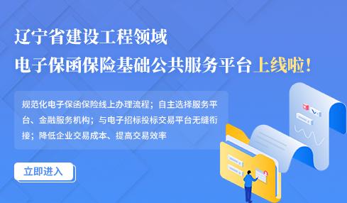 辽宁省建设工程领域电子保函保险基础公共服务平台